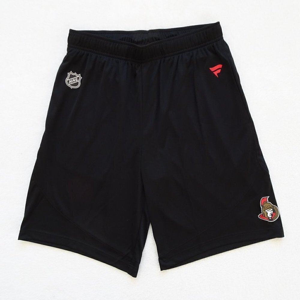 Ottawa Senators Athletic Shorts Men's Size S Black Elastic Waist NHL Fanatics